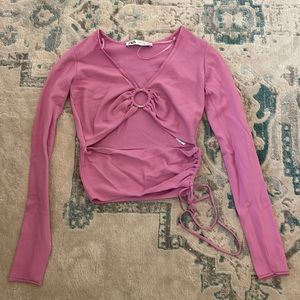 Pink Zara long sleeve top